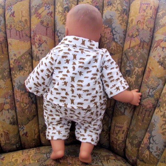 GOTZ BABY DOLL w COWBOY HAT, FLANNEL PJs, ACCESSORIES -  POTTERY BARN KIDS - Picture 12 of 15